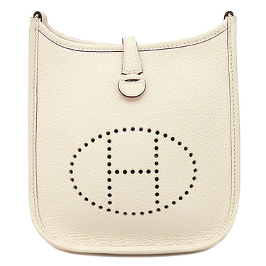 エルメス HERMES エヴリン TPM 16 ナタ トリヨンクレマンス ショルダーバッグ シルバー金具 アイボリー エブリン