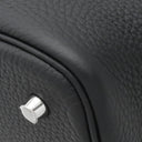 エルメス HERMES ピコタンロック MM 22 ブラック トリヨンクレマンス ハンドバッグ シルバー金具 黒 2025年製