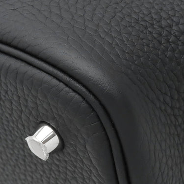 エルメス HERMES ピコタンロック MM 22 ブラック トリヨンクレマンス ハンドバッグ シルバー金具 黒 2025年製