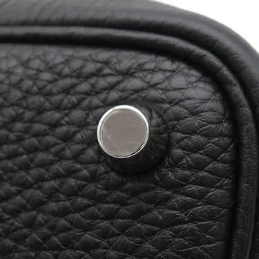 エルメス HERMES ピコタンロック 18 PM ブラック トリヨンクレマンス ハンドバッグ シルバー金具 黒