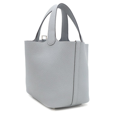 エルメス HERMES ピコタンロック 18 PM グリパンタン トリヨンクレマンス ハンドバッグ シルバー金具 新品 未使用 グレー 2025年製