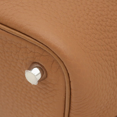 エルメス HERMES ピコタンロック PM ゴールド トリヨンクレマンス ハンドバッグ シルバー金具 新品 未使用 2025年製 茶