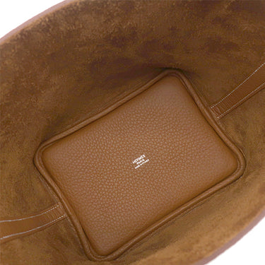 エルメス HERMES ピコタンロック PM ゴールド トリヨンクレマンス ハンドバッグ シルバー金具 新品 未使用 2025年製 茶