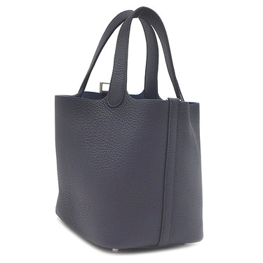 エルメス HERMES ピコタンロック 18 PM ブルーニュイ トリヨンクレマンス ハンドバッグ シルバー金具 新品 未使用 紺 2025年製