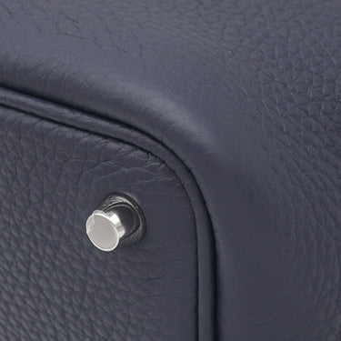 エルメス HERMES ピコタンロック 18 PM ブルーニュイ トリヨンクレマンス ハンドバッグ シルバー金具 新品 未使用 紺 2025年製