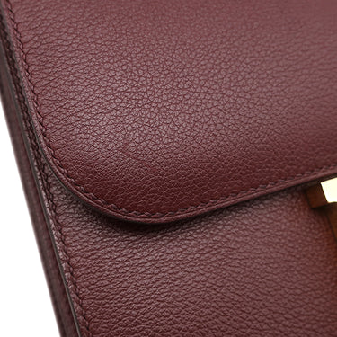 エルメス HERMES コンスタンス3 24 ボルドー エバーカラー ショルダーバッグ ゴールド金具 赤茶