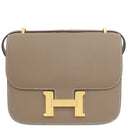エルメス HERMES コンスタンス3 ミニ ミロワール エトゥープ ヴォーエプソン ショルダーバッグ ゴールド金具 グレージュ