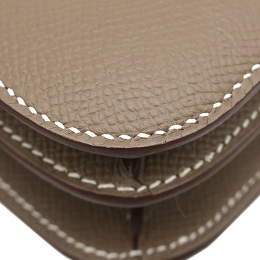 エルメス HERMES コンスタンス3 ミニ ミロワール エトゥープ ヴォーエプソン ショルダーバッグ ゴールド金具 グレージュ