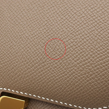 エルメス HERMES コンスタンス3 ミニ ミロワール エトゥープ ヴォーエプソン ショルダーバッグ ゴールド金具 グレージュ