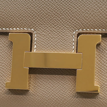 エルメス HERMES コンスタンス3 ミニ ミロワール エトゥープ ヴォーエプソン ショルダーバッグ ゴールド金具 グレージュ
