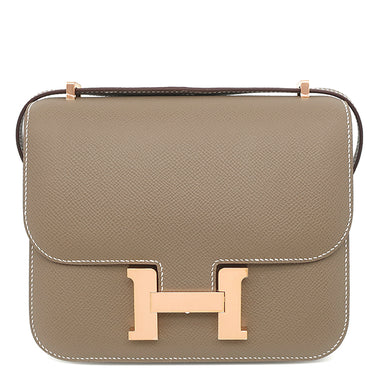 エルメス HERMES コンスタンス3 ミニ ミロワール エトゥープ ヴォーエプソン ショルダーバッグ ピンクゴールド金具 未使用 PG RG 2025年製