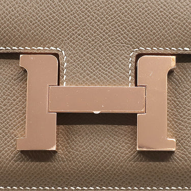 エルメス HERMES コンスタンス3 ミニ ミロワール エトゥープ ヴォーエプソン ショルダーバッグ ピンクゴールド金具 未使用 PG RG 2025年製
