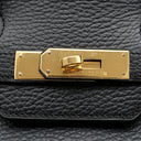 エルメス HERMES バーキン35 ブラック アルデンヌ ハンドバッグ ゴールド金具 黒