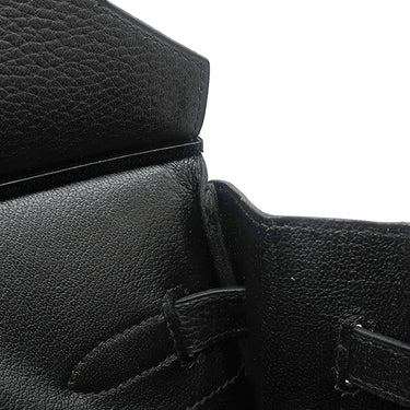 エルメス HERMES バーキン35 ブラック アルデンヌ ハンドバッグ ゴールド金具 黒