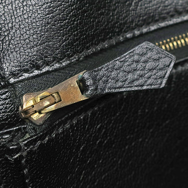 エルメス HERMES バーキン35 ブラック アルデンヌ ハンドバッグ ゴールド金具 黒