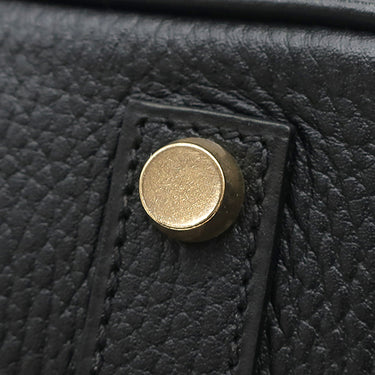 エルメス HERMES バーキン35 ブラック アルデンヌ ハンドバッグ ゴールド金具 黒
