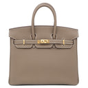 エルメス HERMES バーキン25 エトゥープ トゴ ハンドバッグ ゴールド金具 グレージュ 2026年製