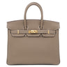 エルメス HERMES バーキン25 エトゥープ トゴ ハンドバッグ ゴールド金具 グレージュ 2026年製