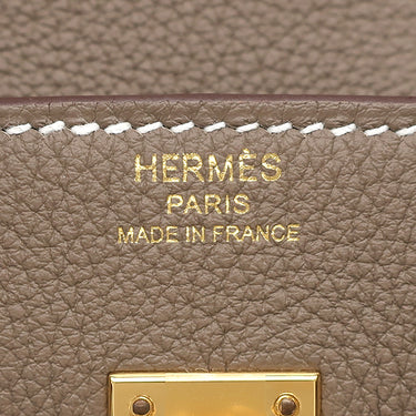 エルメス HERMES バーキン25 エトゥープ トゴ ハンドバッグ ゴールド金具 グレージュ 2026年製