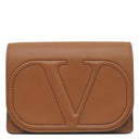 ヴァレンティノ VALENTINO Vロゴ チェーン ショルダー ブラウン レザー ショルダーバッグ ゴールド金具 茶 チェーンバッグ