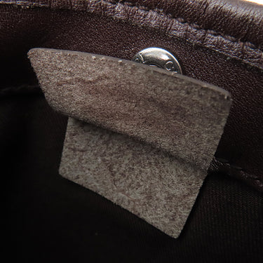 グッチ GUCCI グッチシマ ミニショルダー 141863 ブラウン レザー ショルダーバッグ シルバー金具 茶