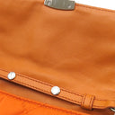 プラダ PRADA テスート インプントゥ チェーンショルダー オレンジ ナイロン ショルダーバッグ シルバー金具 キルティング
