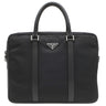 プラダ PRADA ナイロン ブリーフケース 2VE871 ブラック ナイロン レザー 2WAYバッグ シルバー金具 黒 ビジネスバッグ ショルダー トライアングルロゴ