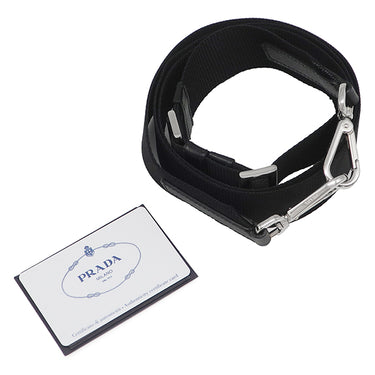 プラダ PRADA ナイロン ブリーフケース 2VE871 ブラック ナイロン レザー 2WAYバッグ シルバー金具 黒 ビジネスバッグ ショルダー トライアングルロゴ