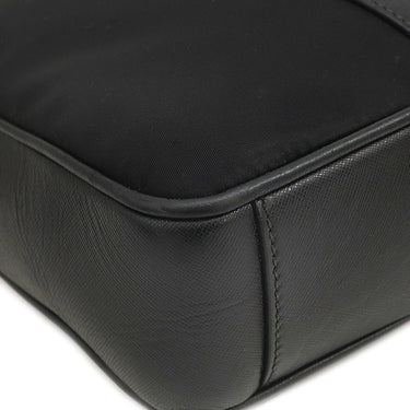 プラダ PRADA ナイロン ブリーフケース 2VE871 ブラック ナイロン レザー 2WAYバッグ シルバー金具 黒 ビジネスバッグ ショルダー トライアングルロゴ