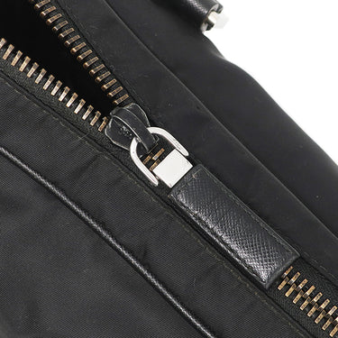 プラダ PRADA ナイロン ブリーフケース 2VE871 ブラック ナイロン レザー 2WAYバッグ シルバー金具 黒 ビジネスバッグ ショルダー トライアングルロゴ