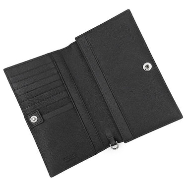 プラダ PRADA サフィアーノ スマホケース 2ZH074 NERO レザー 長財布 シルバー金具 黒 ロゴプレート カード入れ 二つ折り