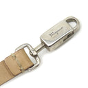 フェラガモ FERRAGAMO ガンチーニ AU-21-2433 ベージュ×ブラウン ビニール レザー トートバッグ シルバー金具 クリア ロゴ ショルダーバッグ 肩掛け