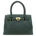 サルヴァトーレ・フェラガモ Salvatore Ferragamo ガンチーニ 2WAYバッグ グリーン レザー 2WAYバッグ ゴールド金具 緑 ハンドバッグ ショルダー
