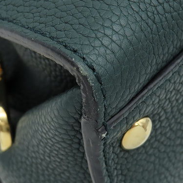 サルヴァトーレ・フェラガモ Salvatore Ferragamo ガンチーニ 2WAYバッグ グリーン レザー 2WAYバッグ ゴールド金具 緑 ハンドバッグ ショルダー