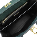 サルヴァトーレ・フェラガモ Salvatore Ferragamo ガンチーニ 2WAYバッグ グリーン レザー 2WAYバッグ ゴールド金具 緑 ハンドバッグ ショルダー
