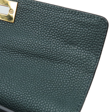 サルヴァトーレ・フェラガモ Salvatore Ferragamo ガンチーニ 2WAYバッグ グリーン レザー 2WAYバッグ ゴールド金具 緑 ハンドバッグ ショルダー