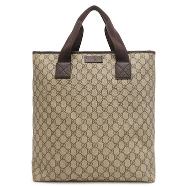 グッチ GUCCI GGスプリーム トート 181080 ベージュ×ブラウン GGスプリームキャンバス レザー 2WAYバッグ シルバー金具 ショルダーバッグ