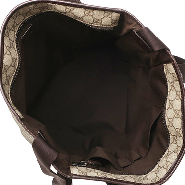 グッチ GUCCI GGスプリーム トート 181080 ベージュ×ブラウン GGスプリームキャンバス レザー 2WAYバッグ シルバー金具 ショルダーバッグ