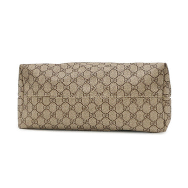 グッチ GUCCI GGスプリーム トート 181080 ベージュ×ブラウン GGスプリームキャンバス レザー 2WAYバッグ シルバー金具 ショルダーバッグ