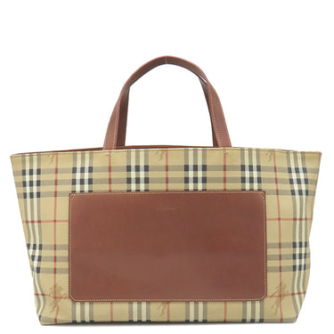 バーバリー BURBERRY ノバチェック トート アーカイブベージュ コーティングキャンバス レザー トートバッグ ゴールド金具 チェック柄 馬上の騎士 馬