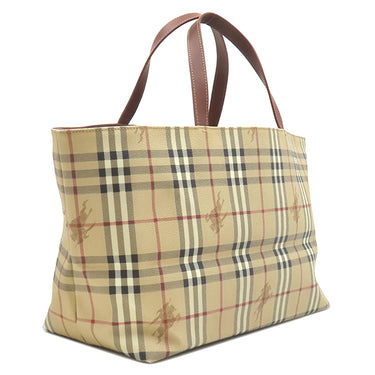 バーバリー BURBERRY ノバチェック トート アーカイブベージュ コーティングキャンバス レザー トートバッグ ゴールド金具 チェック柄 馬上の騎士 馬