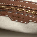 バーバリー BURBERRY ポケットバッグ ナチュラル×モルトブラウン キャンバス レザー 2WAYバッグ ゴールド金具 茶 ハンドバッグ ショルダー
