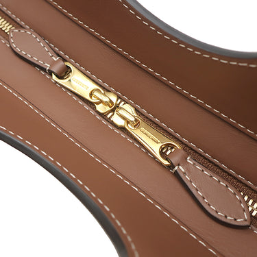 バーバリー BURBERRY ポケットバッグ ナチュラル×モルトブラウン キャンバス レザー 2WAYバッグ ゴールド金具 茶 ハンドバッグ ショルダー