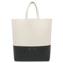 セリーヌ CELINE スモール バーティカル カバ 176163XBB クリーム レザー 2WAYバッグ シルバー金具 白 黒 バイカラー トート ショルダー