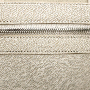 セリーヌ CELINE スモール バーティカル カバ 176163XBB クリーム レザー 2WAYバッグ シルバー金具 白 黒 バイカラー トート ショルダー