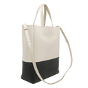 セリーヌ CELINE スモール バーティカル カバ 176163XBB クリーム レザー 2WAYバッグ シルバー金具 白 黒 バイカラー トート ショルダー