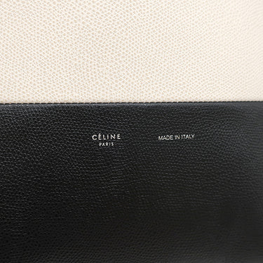 セリーヌ CELINE スモール バーティカル カバ 176163XBB クリーム レザー 2WAYバッグ シルバー金具 白 黒 バイカラー トート ショルダー