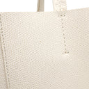 セリーヌ CELINE スモール バーティカル カバ 176163XBB クリーム レザー 2WAYバッグ シルバー金具 白 黒 バイカラー トート ショルダー
