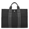 エルメス HERMES フールトゥ MM ブラック キャンバス トートバッグ シルバー金具 黒 グレー A4 ハンドバッグ トート
