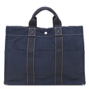 エルメス HERMES ドーヴィル MM ネイビー キャンバス トートバッグ シルバー金具 紺